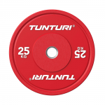 Weight plate TUNTURI Platinum Bumper Plate, red, 50mm, 25 kg