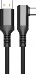 Fuj:tech USB-C 90 USB-A kaablile, 2 m, must (913063)