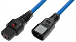 MicroConnect Powercord C13 IEC Lock - C14 blue 2 m, PC962 Powercord C13