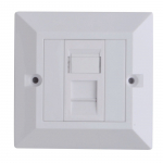 Lanview CAT6 Faceplate Single Gang UK Type 86*86mm CAT6 Faceplate