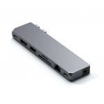 Satechi Pro Hub Max USB-C do MacBook (2x USB-C, USB-A, 4K HDMI, micro/SD kardileitja, Ethernet, portigaugi) (thtjas haraline)