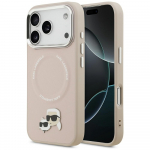 Karl Lagerfeld Karli ja Choupette'i etui. MagSafe iPhone'i 17 Pro Max roosad kinnitusklambrid