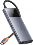 Baseus USB HUB 6in1 Metal Gleam 2 Series 1x RJ-45 1x USB-C 1x HDMI + 2x USB-A 3.2 Gen2 (B00061802813-00)