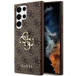 GUESS GUHCS24L4GMGBR S24 Ultra S928 pruun karekestus 4G suur metalllogo