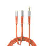 Orico AX2-10 helijuhe 3,5 mm minijack-splitter kuultele ja mikrofonile 1 m juhe - oran