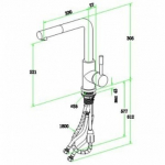 Kitchen faucet with pull-out hose Villeroy 969701LC
