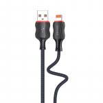 iKaku KSC-807 CHUANDA kangast korpus, Lightning-laadimiskaabel ja andmekabel 1m, must