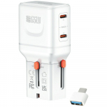4smarts Reisimatlaar Maailma Reisimine Adapter Nomad Pocket 65W valge