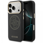 GUESS Etui Perforatsioonidega 4G MagSafe iPhone'ile 17 Pro Max, must