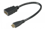 Akasa HDMI/Mini HDMI, 0,25 m HDMI kaabel HDMI tp A (standard) HDMI tp C (mini) must