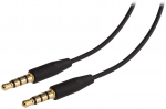 Goobay TRRS 4-poolusega 3,5 mm isane 3,5 mm isane krvaklapikaabel, 3 meetrit