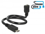 Delock 0,35 m, 2xUSB2.0 Micro-B USB-kaabel, USB 2.0 Micro-USB B 0,48 Gbit/s, must