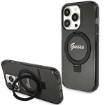 GUESS GUHMP15XHRSGSK iPhone 15 Pro Max 6.7" tarny/must kvakaaneline rngas stend Script Glitter MagSafe