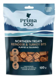 PRIMA Northern Treats Reindeer and Turkey Bits Puppies and Train 150g