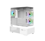 ZALMAN CHRONIX V2, ATX Mid Tower arvutikorpus, 3 x 120mm ARGB ventilaatorit, valge