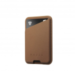 Mujjo Magsafe Leather Card Wallet - Dark Tan
