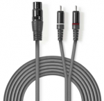 Nedis Kabelis XLR F - 2x RCA M 1.5m