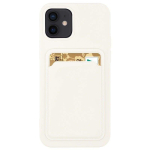 Hurtel Card Case Silicone Wallet Case With Card Slot Documents For Samsung Galaxy S21 + 5G (S21 Plus 5G) White