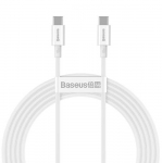 Baseus lemkvaliteediline USB-kaabel USB 2.0 1 m USB-C Valge