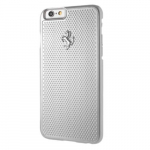 FERRARI Kvakott FEPEHCP6SI iPhone 6/6S perforeeritud alumiiniumist srebrny/hbedane