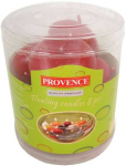 PROVENCE Candles Ball Dark Red 4.5x3cm 8pcs