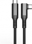 Fuj:tech USB-C 90 USB-C kaablile, 1 m, must (913069)