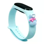 Fusion Accessories Fusion Xmas Bear band for Xiaomi Mi Band 5 | Mi Band 6 light blue