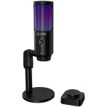 LORGAR SMP40, RGB-mikrofon vlise mute-nupuga ja metallist alusega, must