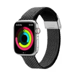 DUX DUCIS strap MIXTURE II venitav punutud rihm Apple Watch 42 / 44 / 45 mm must
