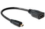 Delock 65391 HDMI kaabel 0,23 m HDMI tp A (Standard) HDMI tp D (Micro) must