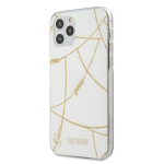 GUESS GUHCP12LPCUCHWH iPhone 12 Pro Max 6,7" biay/white hardcase Kuldne keti kollektsioon