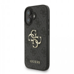 GUESS PU 4G Metallist Logo Rihm-Karp iPhone'i 16 jaoks / Must