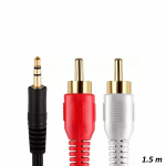 Riff RF010 3,5 mm 2x RCA helikaabel, 1,5 m, kullatud pistikud