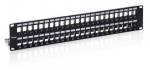 Equip 19-tolline patchpanel 48x keystonet, FTP 2U, LSA/110, RAL9005