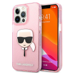 Karl Lagerfeld KLHCP13LKHTUGLP iPhone 13Pro / 13 6,1" roosa/hall karaktere Glitter Karl`s Head