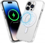 Riff Magsafe likrnemonendist silikoontagakaas Apple iPhone'i 15 Plus jaoks Lbipaistev