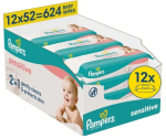 Pampers Sensitiivsed niisutatud laphnad beebile, 12 pakendit, 624 tk