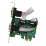 PCI-Express card with two 250 kbps serial ports. ASIX AX99100. Standard AND Low Profile.