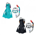 Diving Set Mask, Snorkel, Fins Blue Bestway 25020
