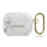 GUESS GUACAPTPUMAWH AirPods Pro kate biay/valge Marble Collection