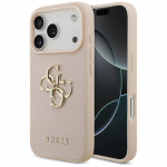 GUESS Etui Grained Big 4G AND Classic Logo iPhone 17 Pro roosa