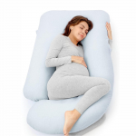 Momcozy PP101 U-kujuline raseduspadi, samet, tumesinine
