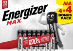 Energizer LR03/8 Max AAA 4+4p