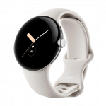 Watch Google Pixel Watch WiFi 41mm Polished Silver Case with Sport Band - Chalk