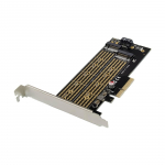 MicroConnect PCIe x4 M.2 Key NMVe SSD Adapt NGFF M Key B, Dual Interface