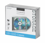 Vivanco 5 tk CD/DVD kahekordne jewel-karbikarp