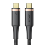 USAMS Kabel U72 USB-C na USB-C 100W PDThunderbolt 3 5A 0.8m must/black SJ553USB01 (US-SJ553)