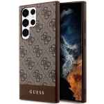 GUESS GUHCS23LG4GLBR S23 Ultra S918 pruun karembris 4G Stripe Collection