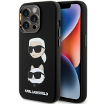 Karl Lagerfeld KLHCP15LSDHKCNK iPhone 15 Pro 6.1" tarny/must silikoonist Karl AND Choupette pea