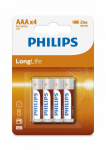 PHILIPS Battery R03 AAA LONGLIFE (4 PCS BLISTER)